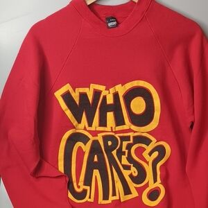 Vintage Who Cares Screen Stars Sweatshirt Size L